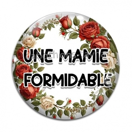 Cabochon Verre - une mamie formidable
