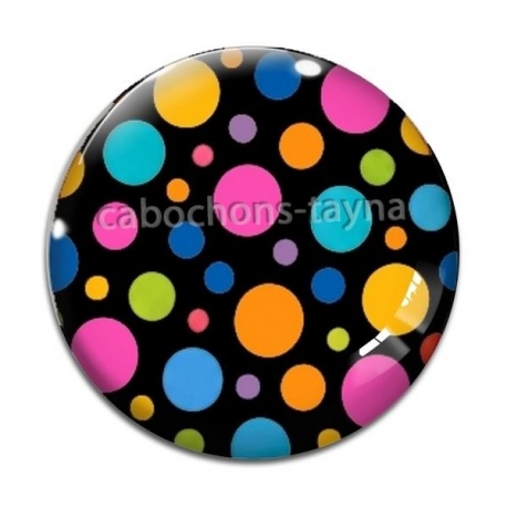 Cabochon Verre - pois