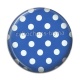 Cabochon Résine - pois blanc et bleu