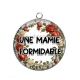Pendentif Cabochon Argent - une mamie formidable