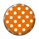 Cabochon Résine - pois orange