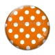 Cabochon Verre - pois orange
