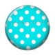 Cabochon Résine - pois turquoise