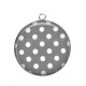Pendentif Cabochon Argent - pois gris