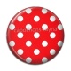 Cabochon Résine - pois rouge