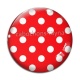 Cabochon Verre - pois rouge
