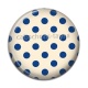 Cabochon Résine - pois bleu beige