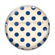 Cabochon Verre - pois bleu beige