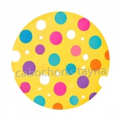 pois multicolore fond jaune