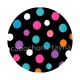 pois multicolore fond noir