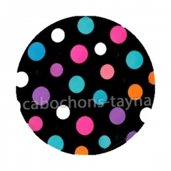 pois multicolore fond noir