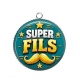 Pendentif Cabochon Argent - super fils