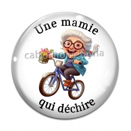 Cabochon Verre - une mamie formidable