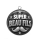 Pendentif Cabochon Argent - super beau fils