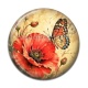 Cabochon Résine - coquelicot