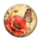 Cabochon Verre - coquelicot