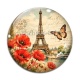 Cabochon Verre - parie la tour Effel