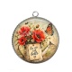 Pendentif Cabochon Argent - la vie est belle