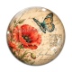 Cabochon Verre - coquelicot
