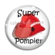 Cabochon Verre - super pompier