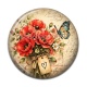 Cabochon Résine - coquelicot