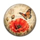 Cabochon Résine - coquelicot