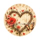 coeur papillon coquelicot