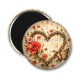 Magnet's - coeur papillon coquelicot
