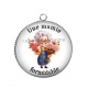 Pendentif Cabochon Argent - une mamie formidable