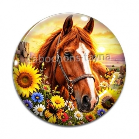 Cabochon Verre - cheval