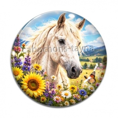 Cabochon Verre - cheval