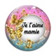 Cabochon Verre - je t'aime mamie