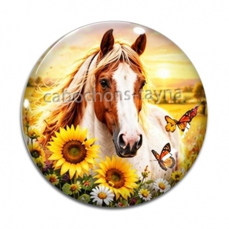 Cabochon Verre - cheval