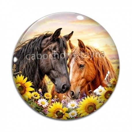 Cabochon Verre - cheval