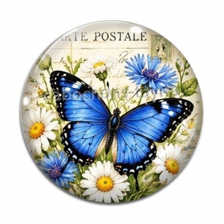 Cabochon Verre - papillon