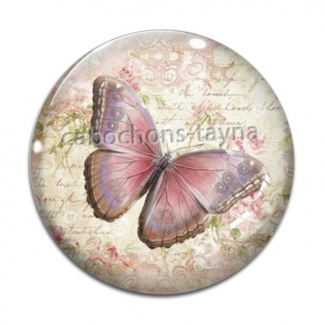 Cabochon Verre - papillon