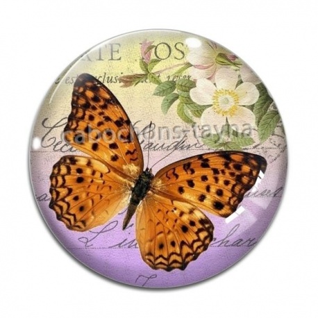 Cabochon Verre - papillon