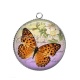 Pendentif Cabochon Argent - papillon