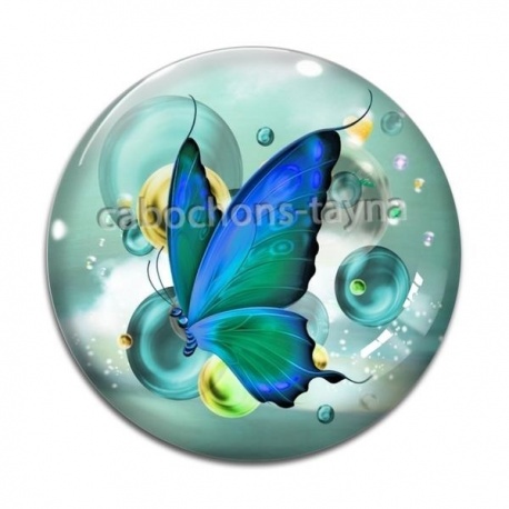 Cabochon Verre - papillon