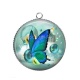 Pendentif Cabochon Argent - papillon