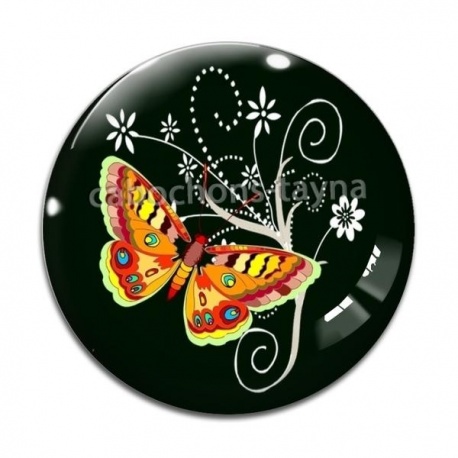 Cabochon Verre - papillon