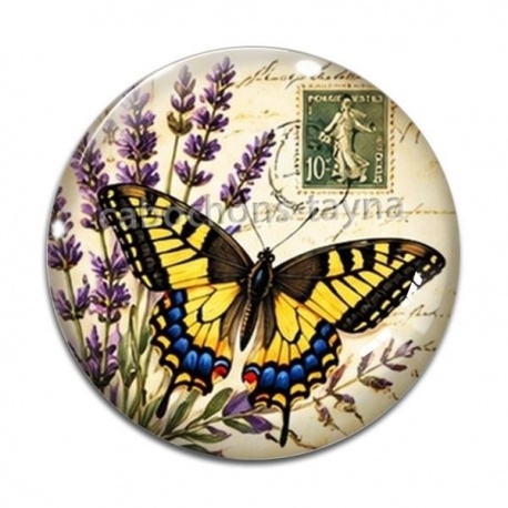 Cabochon Verre - papillon