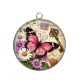 Pendentif Cabochon Argent - papillon