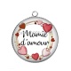 Pendentif Cabochon Argent - mamie d'amour