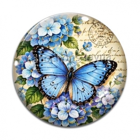Cabochon Verre - papillon