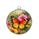 Pendentif Cabochon Argent - papillon