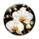 Cabochon Verre - fleur orchidée