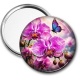 Miroir de poche - fleur orchidée