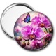 Miroir de poche - fleur orchidée