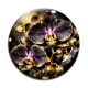 Cabochon Verre - fleur orchidée
